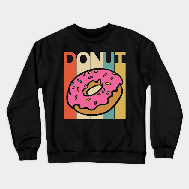 Vintage Donut Lover Gift Crewneck Sweatshirt by GWENT